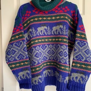Eddie Bauer Women's size Med cowl neck wool sweater